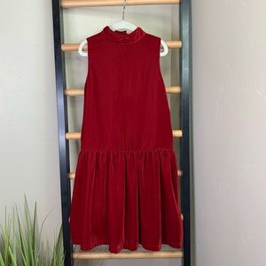 Red velvet girls size 8 dress ❤️